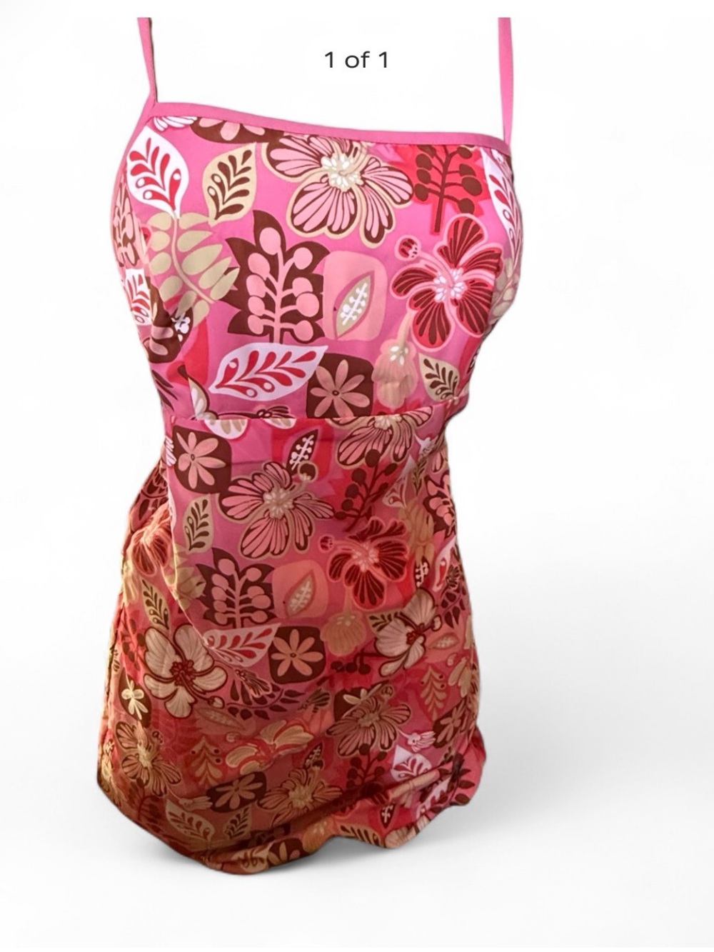 Y2K Pink Floral One-Piece dresss